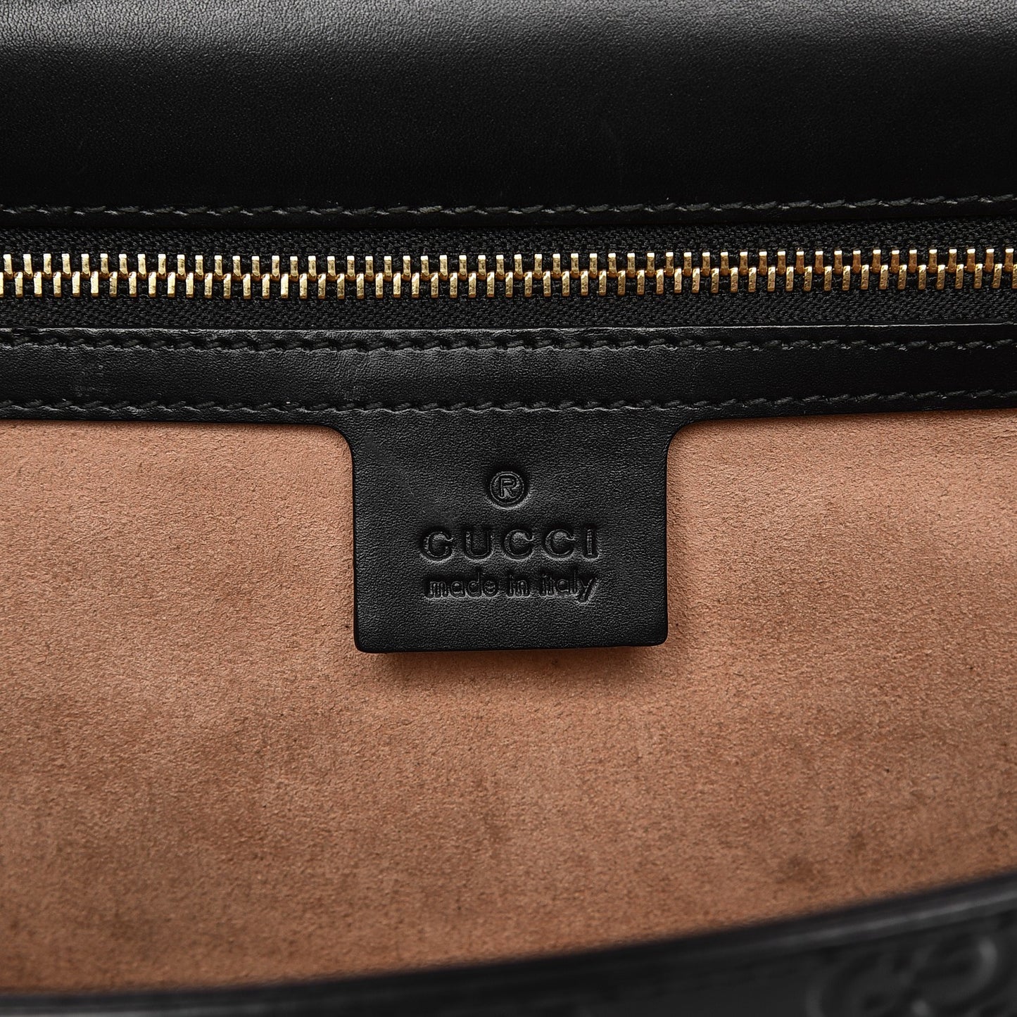 Guccissima Medium Padlock Shoulder Bag Black