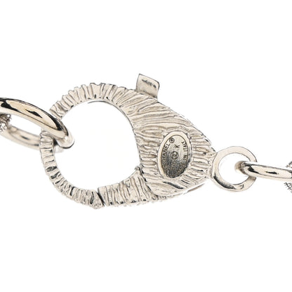 Chanel Metal Crystal Beaded CC Long Necklace Black Silver 6 of 7
