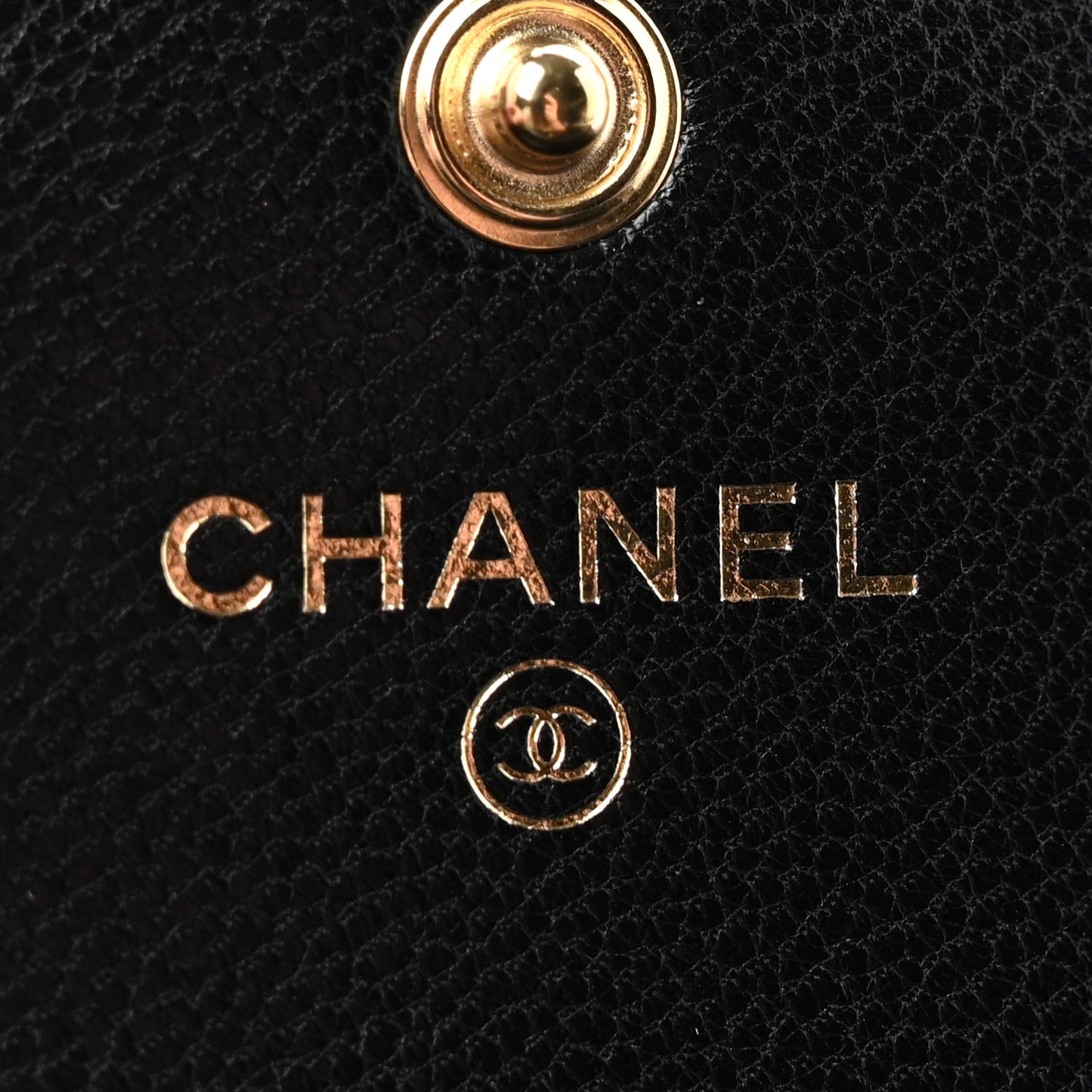 Shiny Goatskin Quilted Chanel 19 Flap Wallet Black