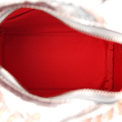Christian Louboutin Calfskin Paris Nano Collage Marie Jane Tote Silver 5 of 10