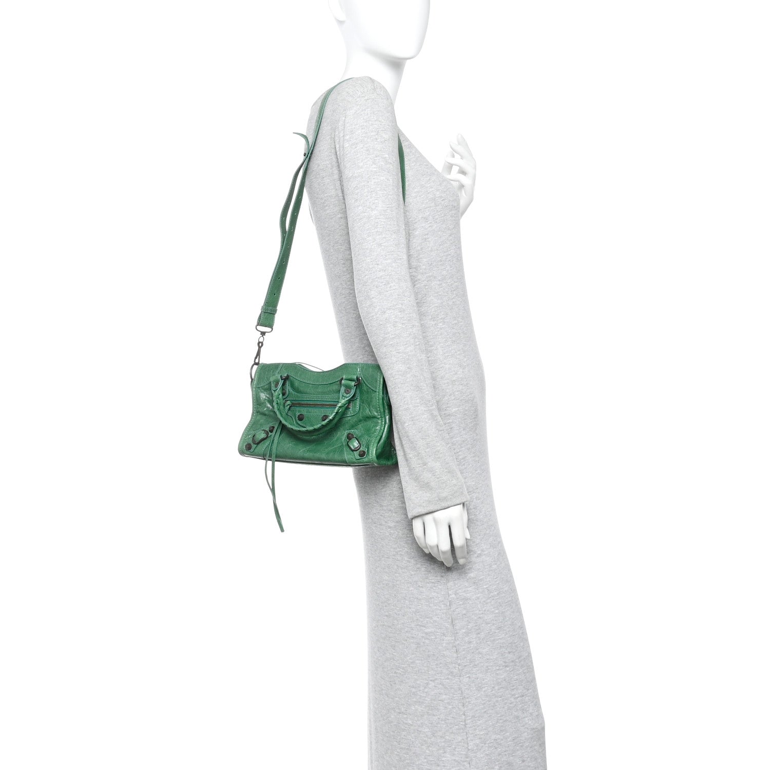 Balenciaga Agneau Classic Hardware Mini City Emerald 2 of 9