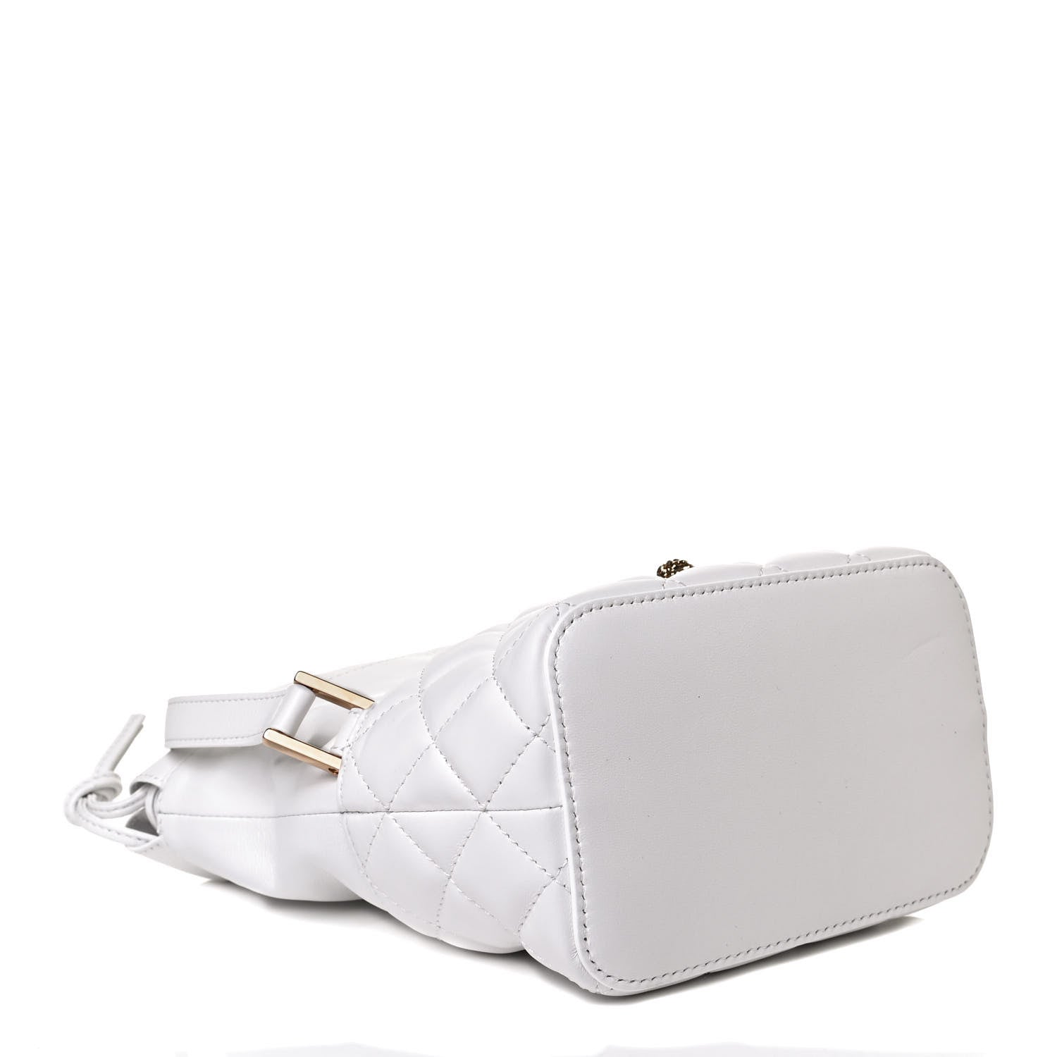 Versace Nappa Quilted Medusa Bucket Bag White 3 of 11