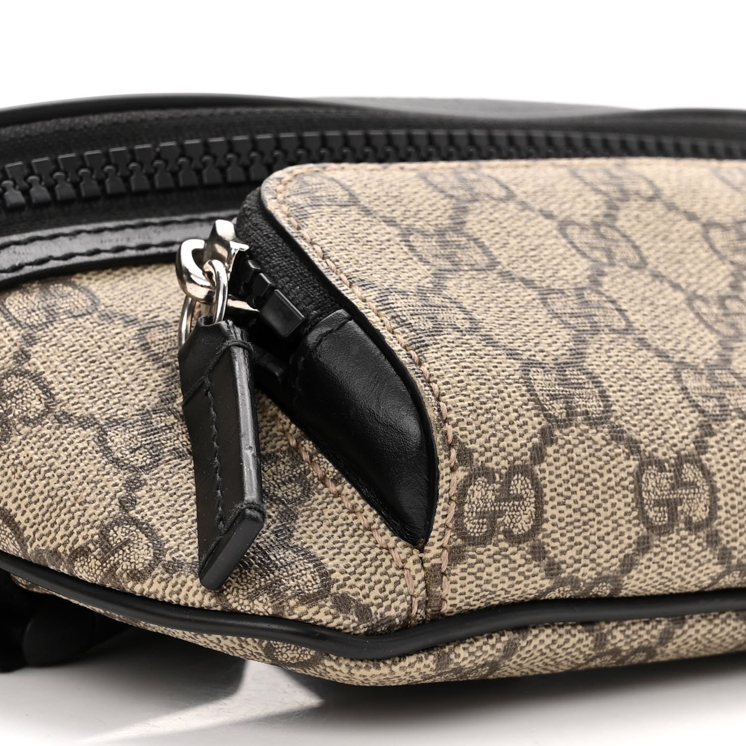 Gucci GG Supreme Monogram Belt Bag Black 9 of 10