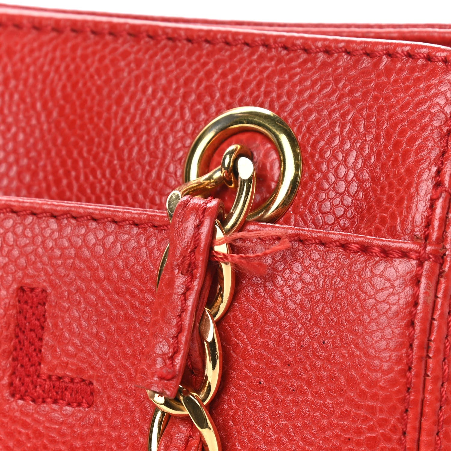 Chanel Caviar Shopper Tote Red 11 of 12