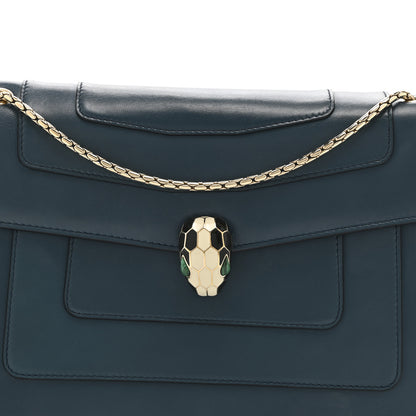 Bulgari Calfskin Serpenti Forever Shoulder Bag Emerald Green 9 of 11