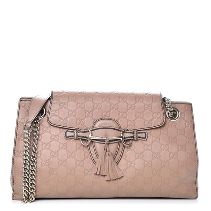 Gucci Guccissima Large Emily Chain Shoulder Bag Camelia 1 of 18