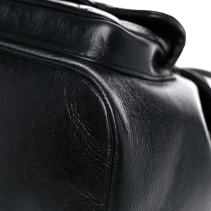 Chanel Glazed Aged Calfskin Quilted Small Duma Drawstring Backpack Black 6 of 12