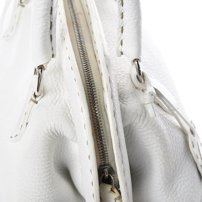 Fendi Calfskin Romano Selleria Adele 1328 Bag White 32 of 38