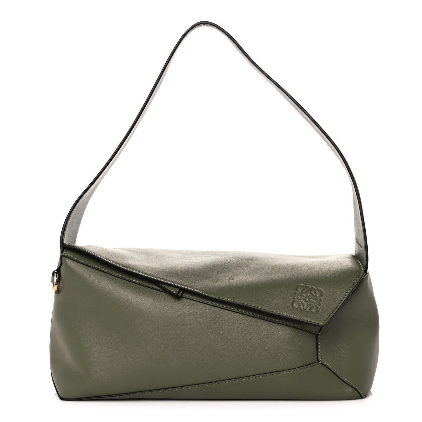 Calfskin Puzzle Hobo Avocado