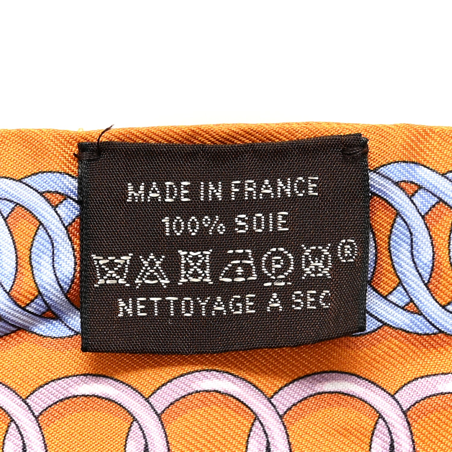 Hermes Silk Maillons Twilly  Orange Vieux Rose Gold 3 of 4