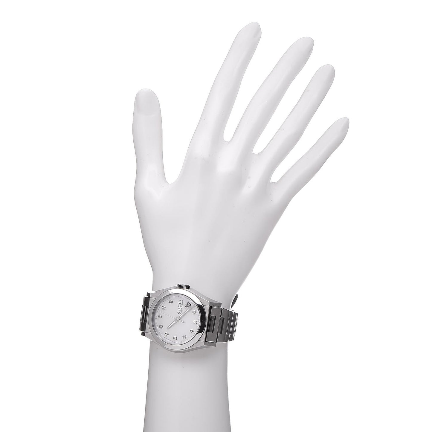 Stainless Steel Diamond Mother of Pearl 36mm Pantheon Quartz Watch