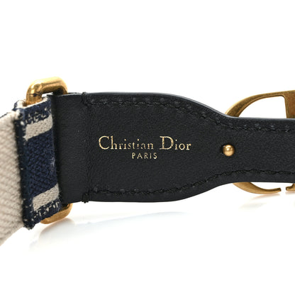 Christian Dior Canvas Embroidered Book Belt 80 32 Blueu 3 of 5