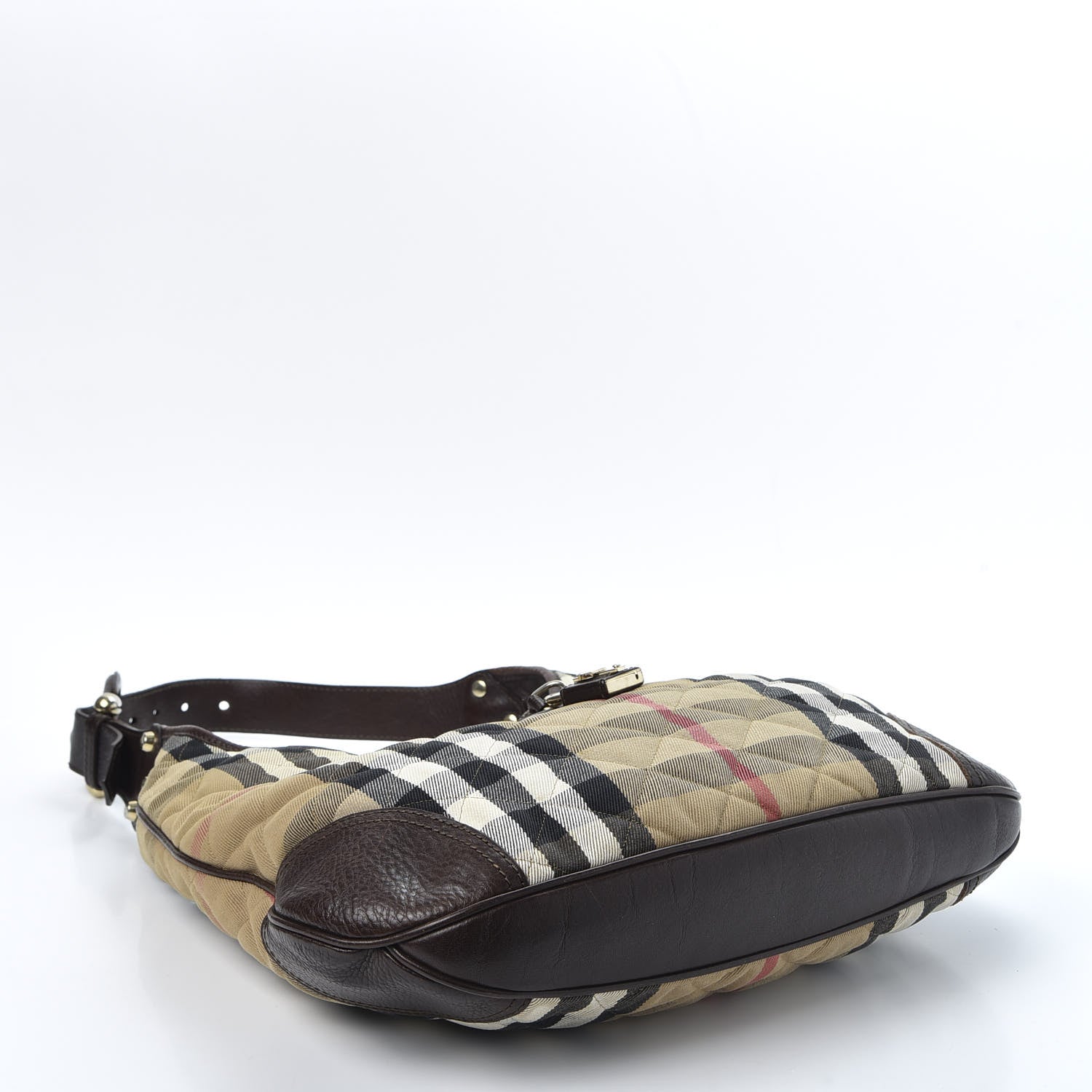 Burberry House Check Quilted Brook Hobo Chocolate 3 of 8