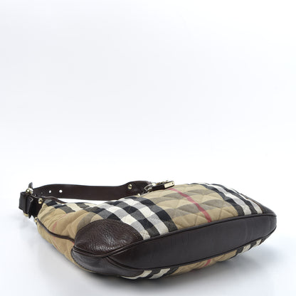 Burberry House Check Quilted Brook Hobo Chocolate 3 of 8