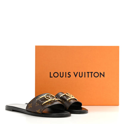 Louis Vuitton Monogram Lock It Flat Mule 38.5 9 of 9