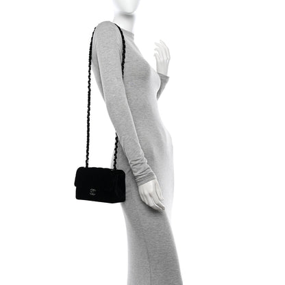 Chanel Velvet Quilted Mini Rectangular Flap So Black 2 of 13