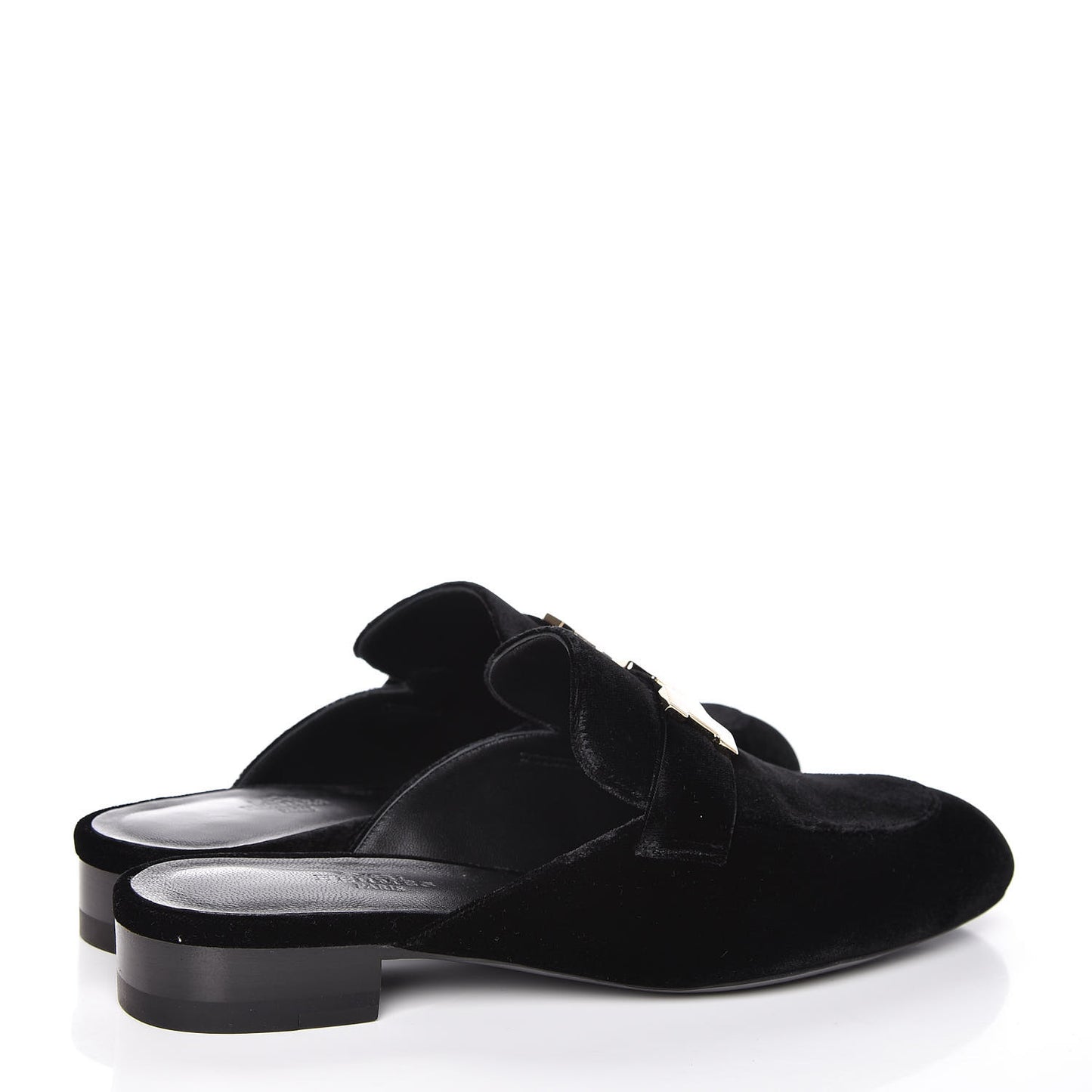 Velvet Trocadero Mule 36 Black