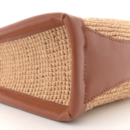 Christian Louboutin Raffia Calfskin Mini By My Side Tote Natural Cuoio 9 of 14