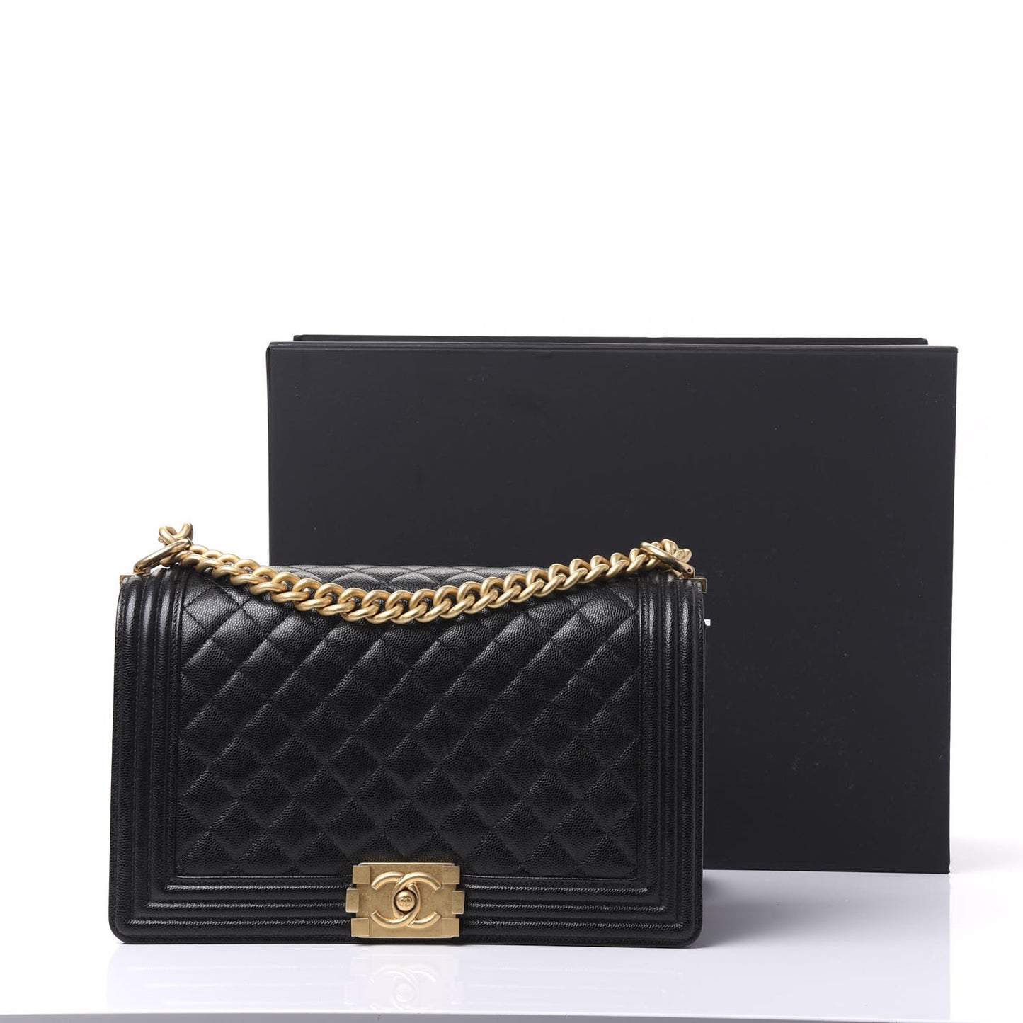 Caviar Quilted New Medium Boy Flap Black