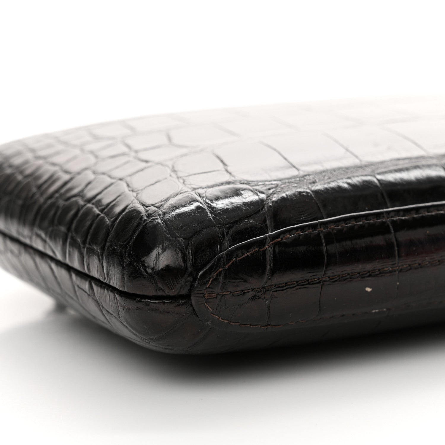 Chanel Alligator Chain Clutch Black 9 of 13