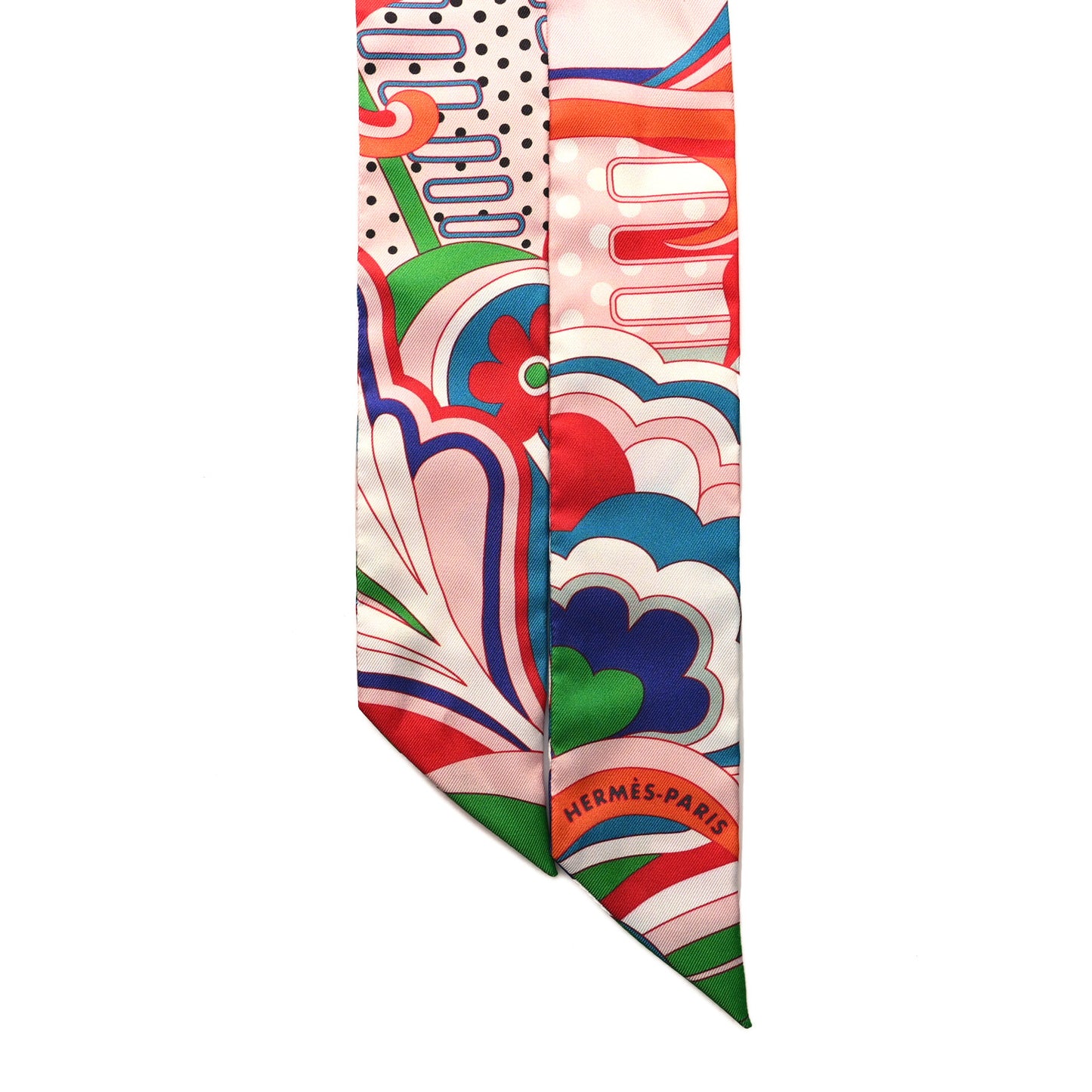 Silk Faubourg Rainbow Twilly Rose Pale Rouge Vert