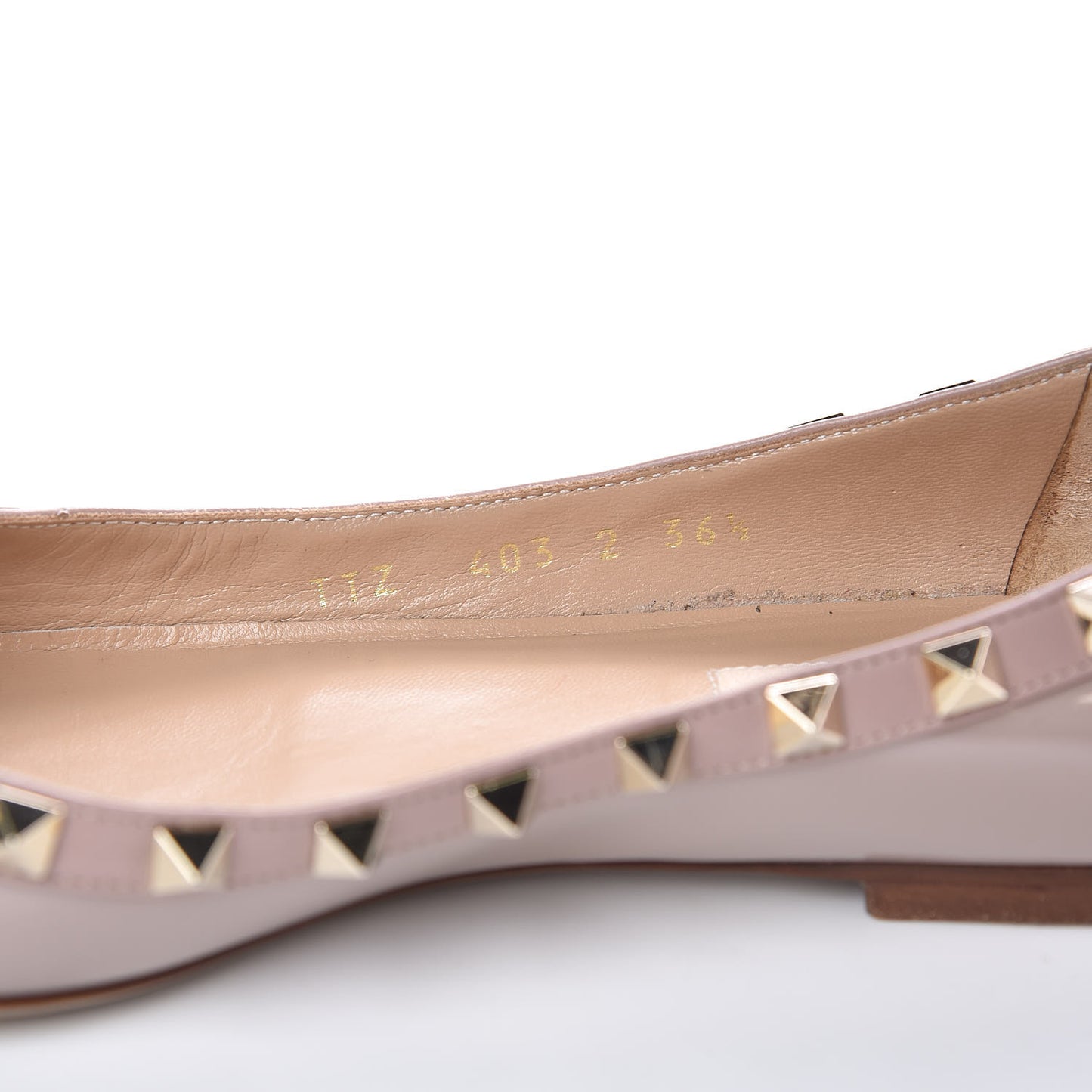 Patent Rockstud Ballerina Flats 36.5 Poudre