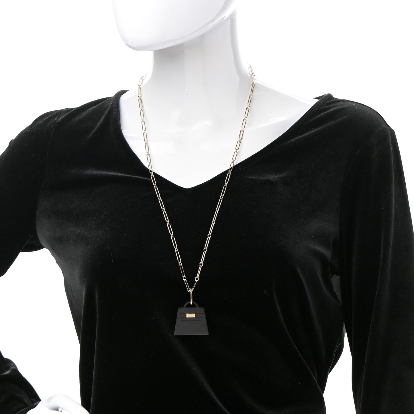 Permabrass Buffalo Horn Large Amulette Kelly Pendant Necklace