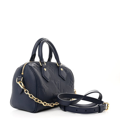Louis Vuitton Empreinte Monogram Giant Speedy Bandouliere 20 Navy 3 of 9
