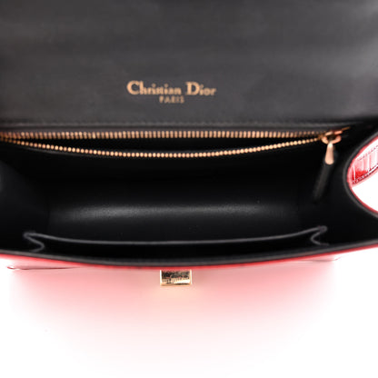 Christian Dior Metallic Patent Micro-Cannage Small Diorama Flap Bag Red 5 of 17
