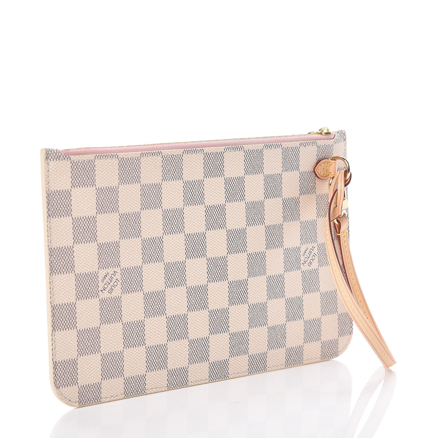 Louis Vuitton Damier Azur Neverfull MM GM Pochette Rose Ballerine 3 of 7