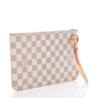 Louis Vuitton Damier Azur Neverfull MM GM Pochette Rose Ballerine 3 of 7