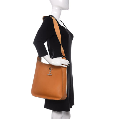 Hermes Taurillon Clemence Vespa GM Natural Sable 2 of 9