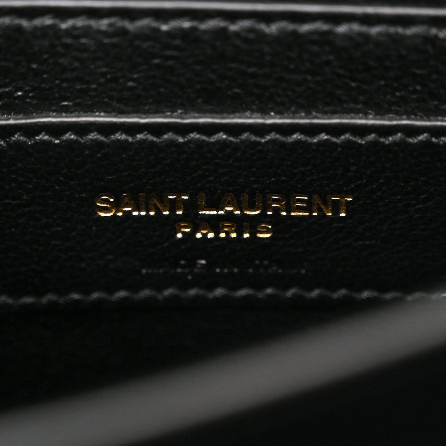 SAINT LAURENT Calfskin Mini Classic Monogram Cassandra Top Handle Black