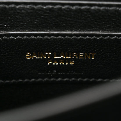 Saint Laurent SAINT LAURENT Calfskin Mini Classic Monogram Cassandra Top Handle Black 6 of 11