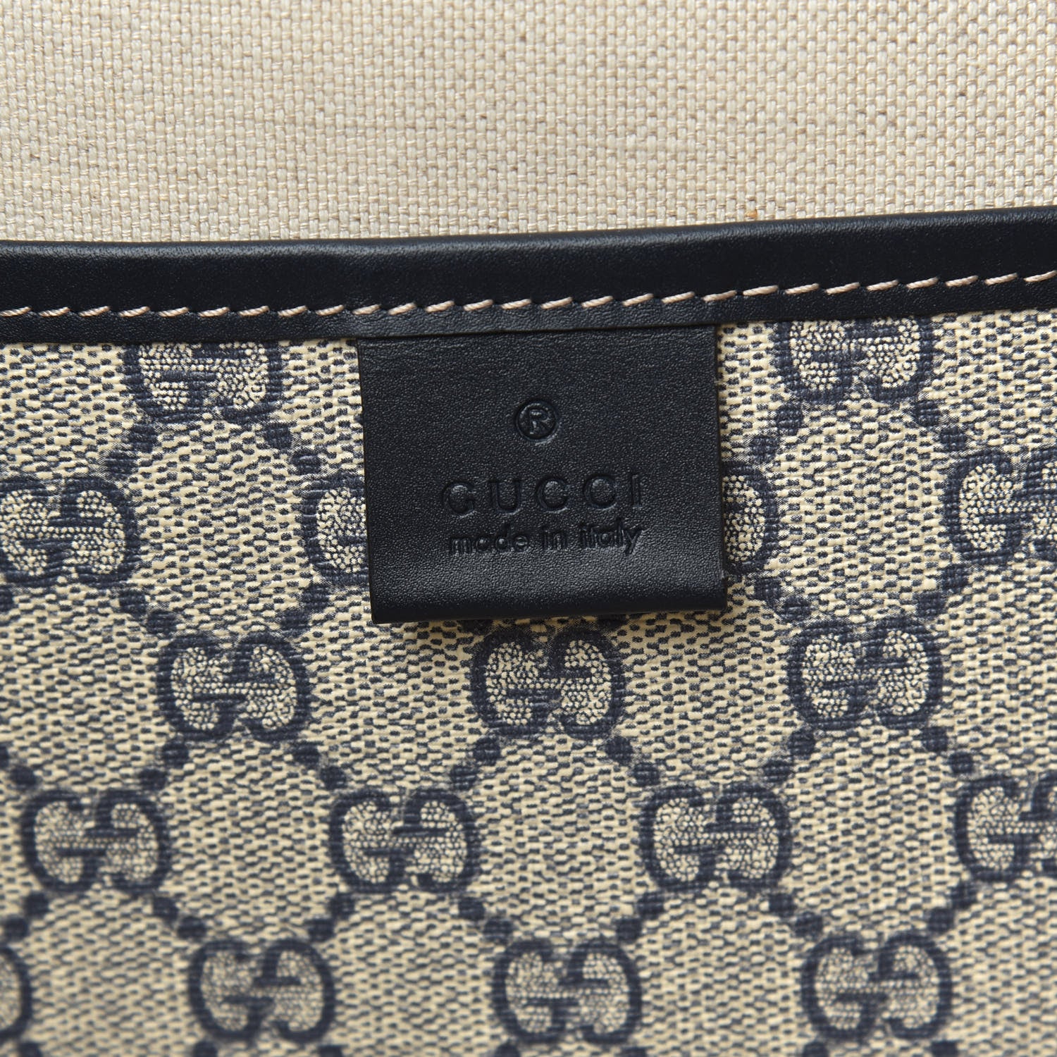 Gucci GG Plus Monogram Medium Signature Web Loop Tote Navy 6 of 9