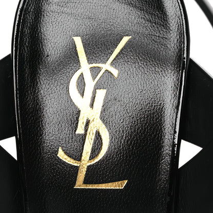 Saint Laurent Patent Tribute 75 Platform Sandals 39 Black 9 of 11