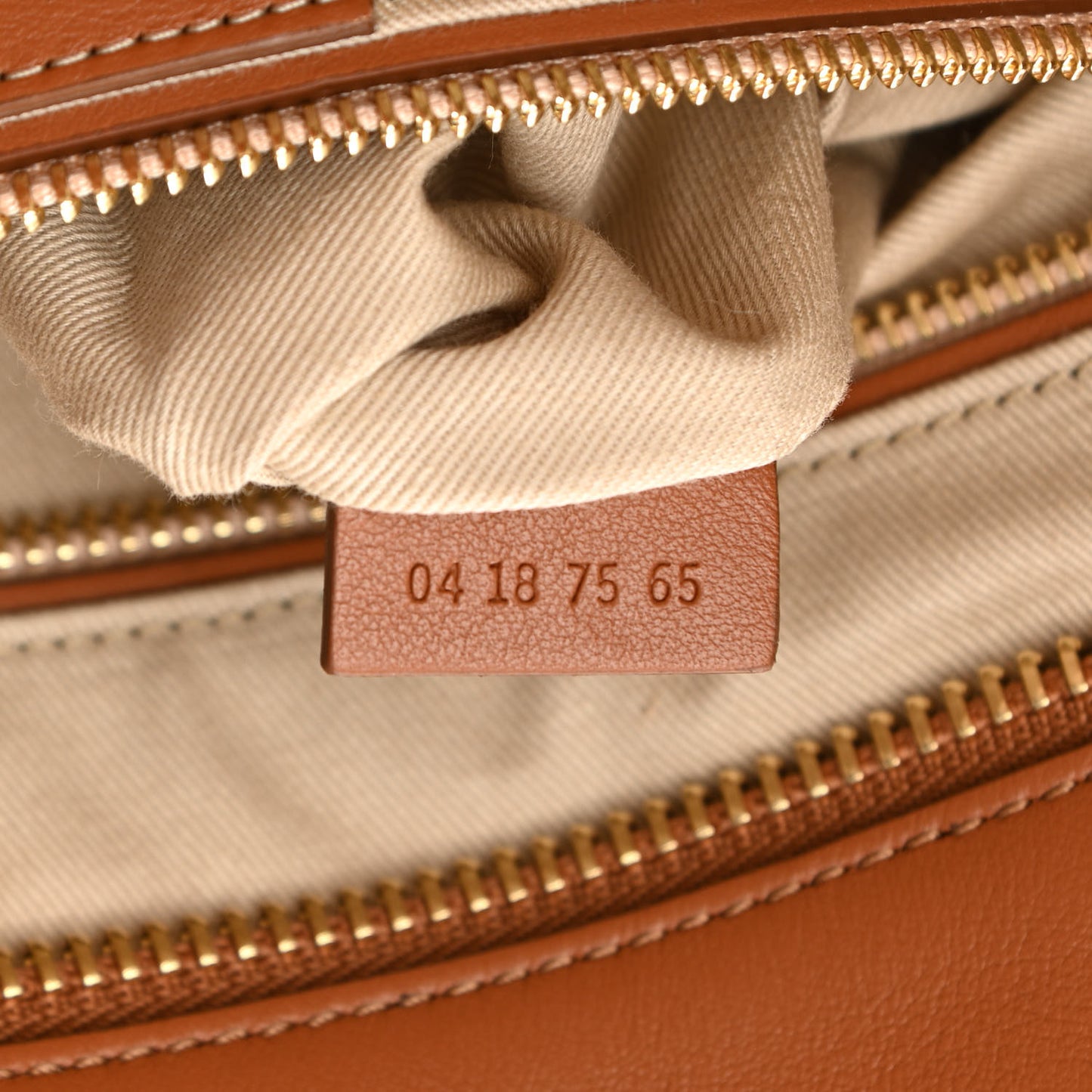 Smooth Calfskin Little Horses Embroidered Tao Zipped Tote Caramel