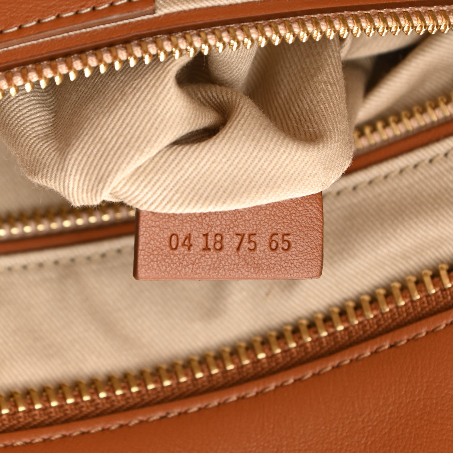 Chloe Smooth Calfskin Little Horses Embroidered Tao Zipped Tote Caramel 7 of 14
