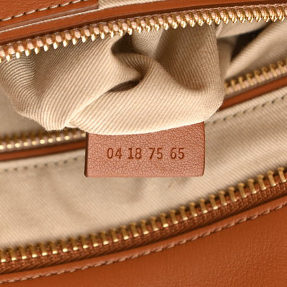 Chloe Smooth Calfskin Little Horses Embroidered Tao Zipped Tote Caramel 7 of 14