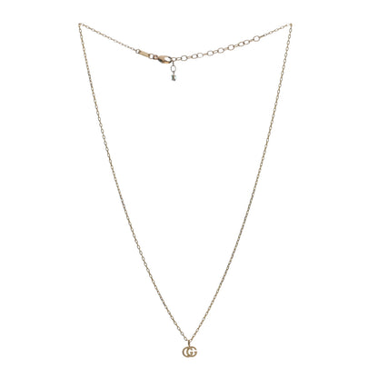 Gucci 18K Yellow Gold Blue Topaz Running G Pendant Necklace 2 of 4