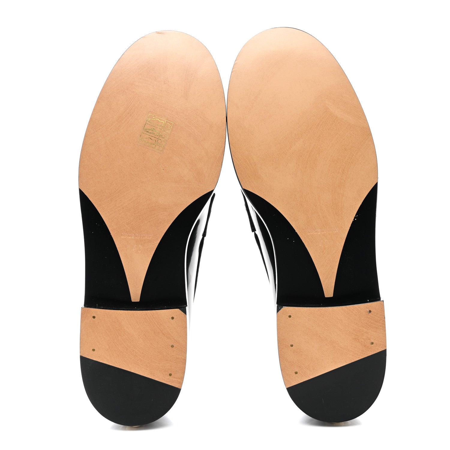 Chanel Shiny Calfskin Logo Loafers 40 Black 5 of 9