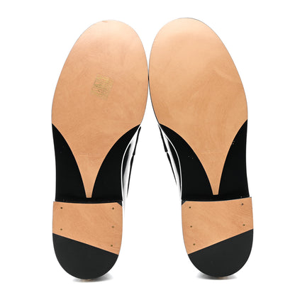 Chanel Shiny Calfskin Logo Loafers 40 Black 5 of 9