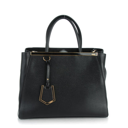 Fendi Vitello Elite Regular 2Jours Tote Black 1 of 8