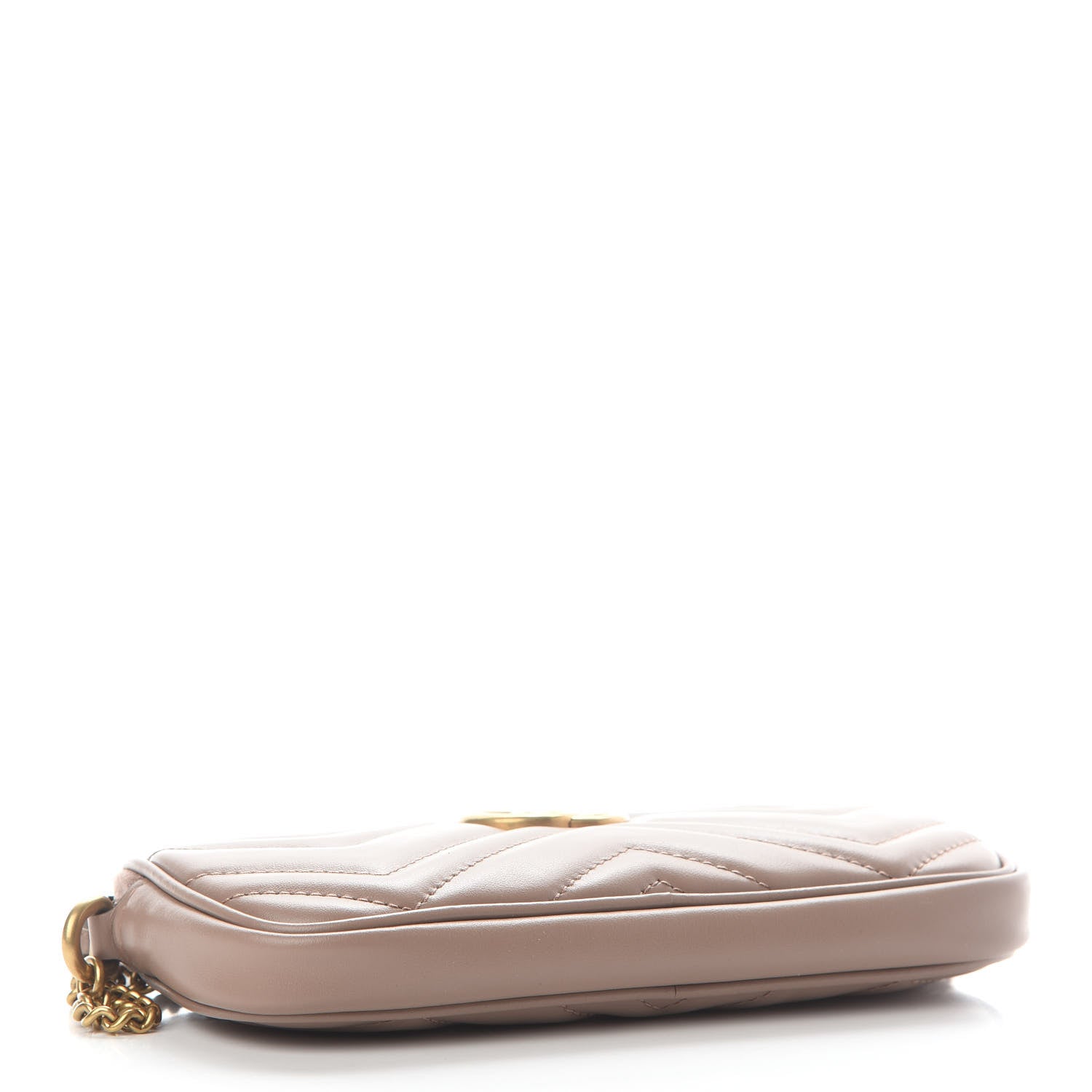 Gucci Calfskin Matelasse Mini GG Marmont Chain Crossbody Bag Porcelain Rose 4 of 9