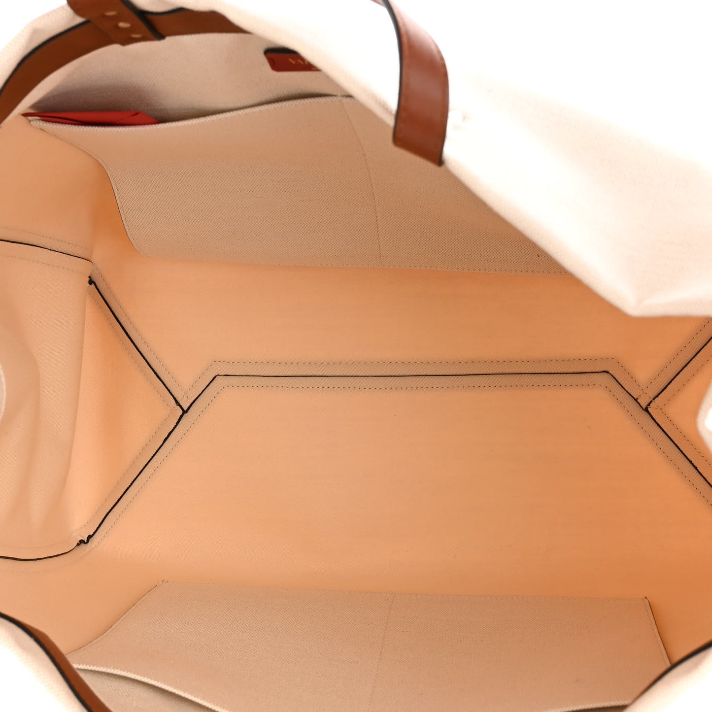 Canvas VLTN Print Large Tote Natural