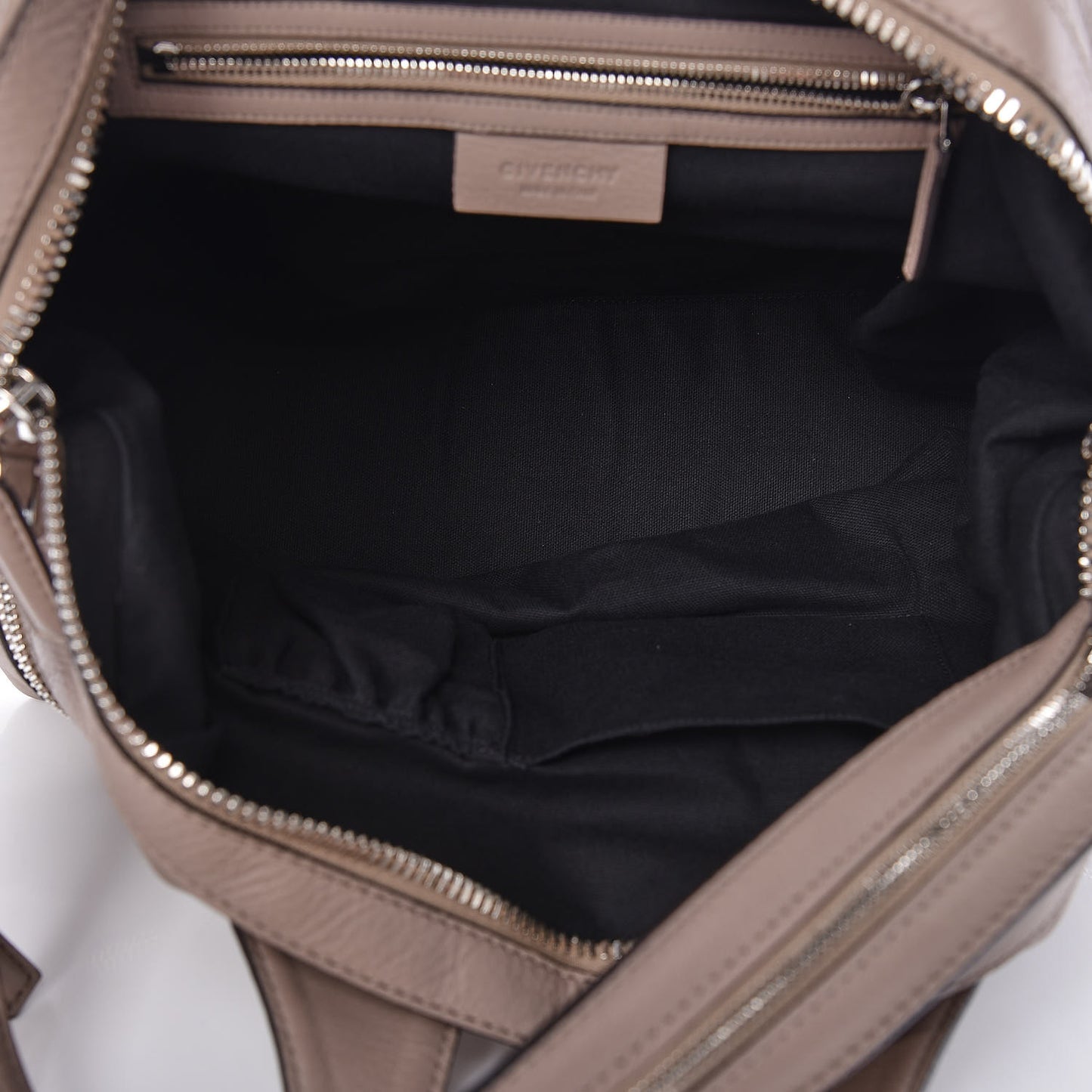 Grained Calfskin Medium Zip Animation Nightingale Taupe