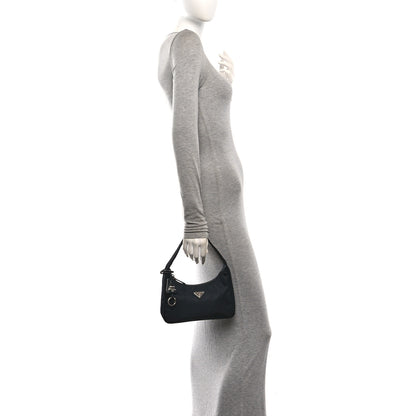 Prada Tessuto Nylon Mini Re-Edition 2000 Bag Black 2 of 10