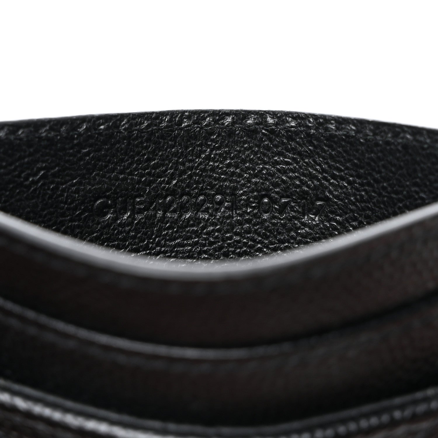 Saint Laurent Grain De Poudre Matelasse Chevron Monogram Credit Card Case Black 8 of 8