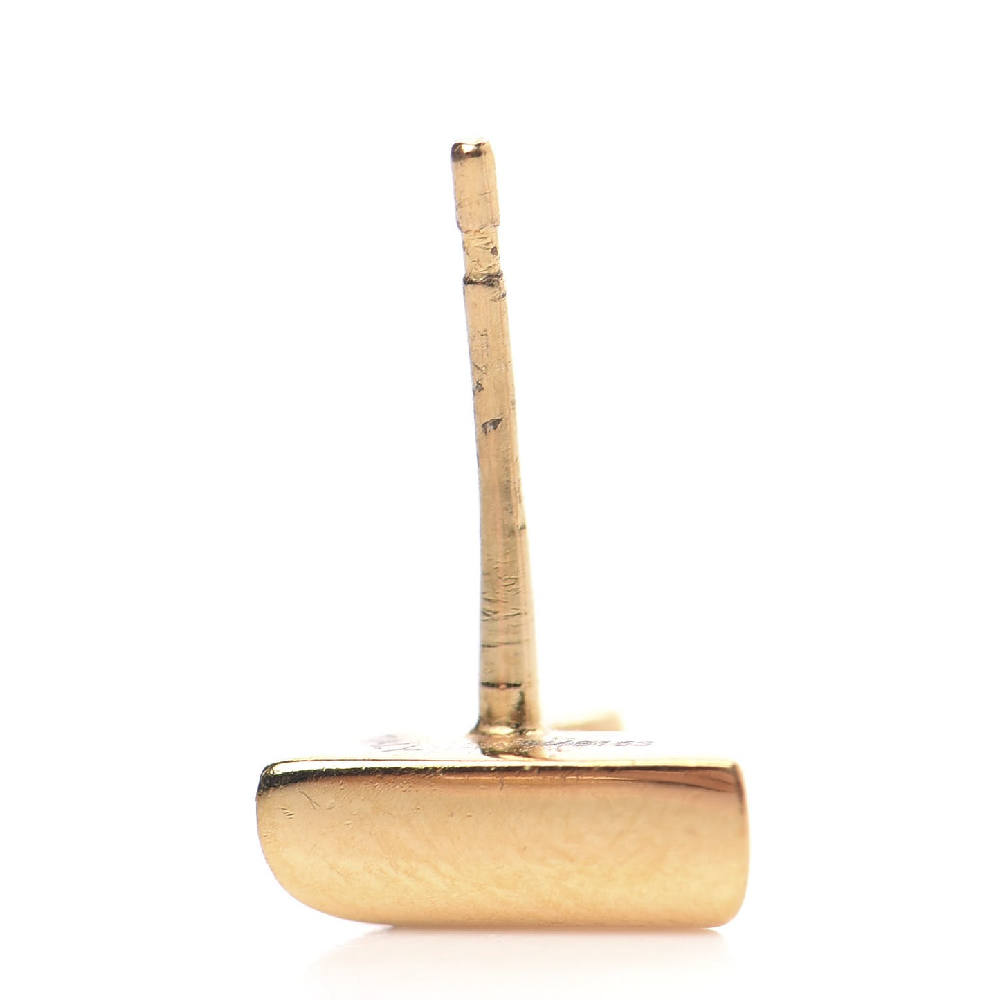 Brass Essential V Stud Earrings Gold