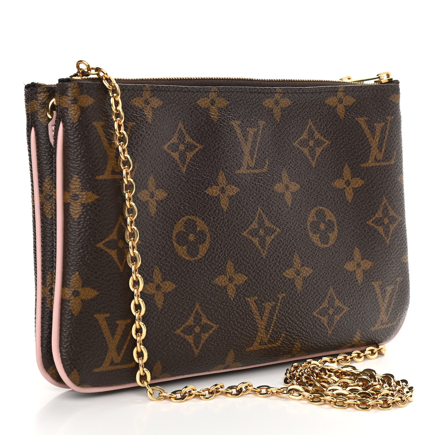Louis Vuitton Monogram Blooming Flowers Double Zip Pochette 3 of 11